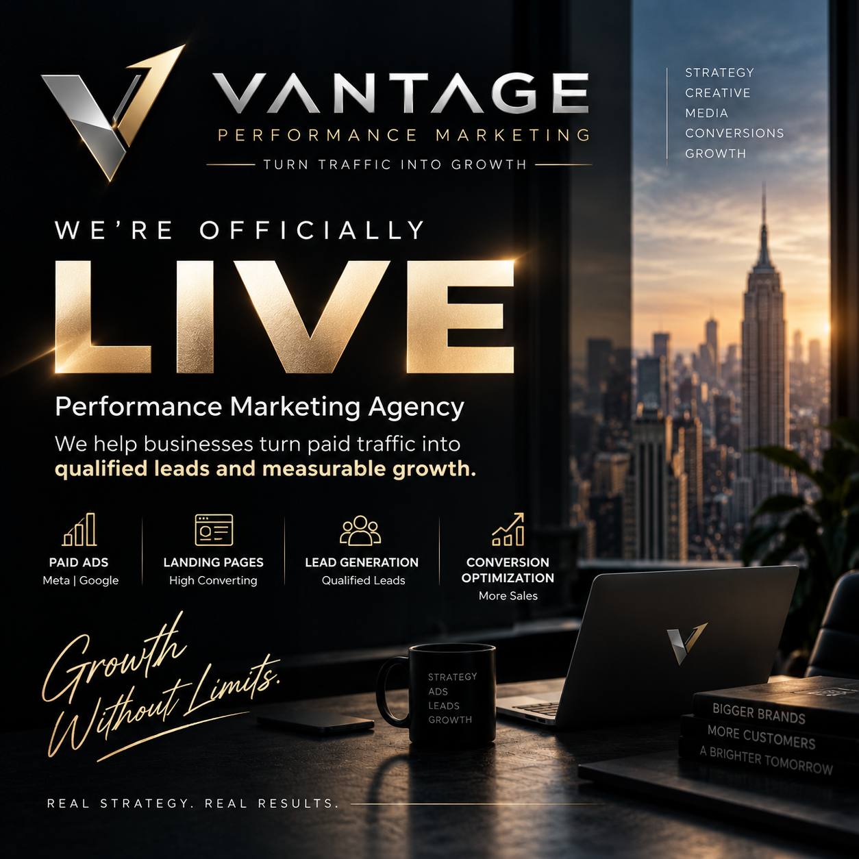 VANTAGE Performance Marketing agency ? officially live